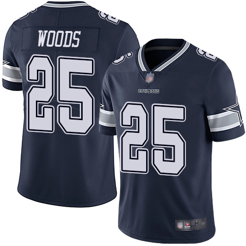 Men Dallas Cowboys Limited Navy Blue Xavier Woods Home #25 Vapor Untouchable NFL Jersey